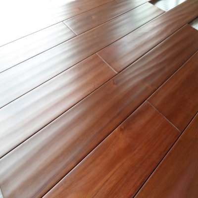 coffee color handscraped surface Big leaf Acacia solid wood flooring