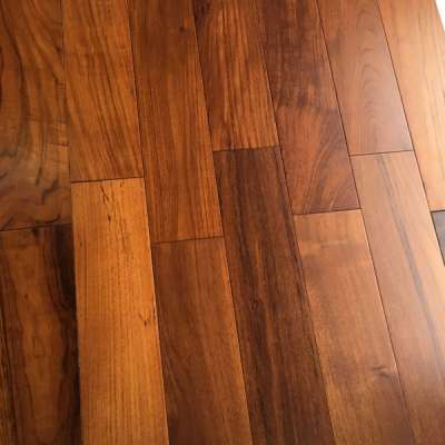 interior High class Brown color Burma Teak solid wood flooring