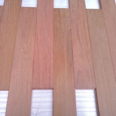 Raw unfinished smooth surface Santo Mahogany hardwood flooring