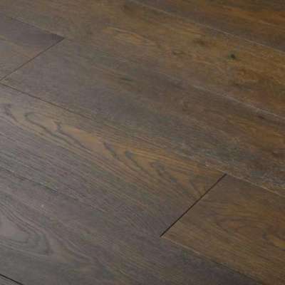 Wide plank Coffee color prefinished Oak engineered wood floor